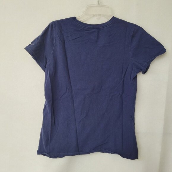 Superbowl 50 Denver Broncos Shirt Womens L (Fits Like M) Blue Nike Athletic Fit‎ - Picture 3 of 12